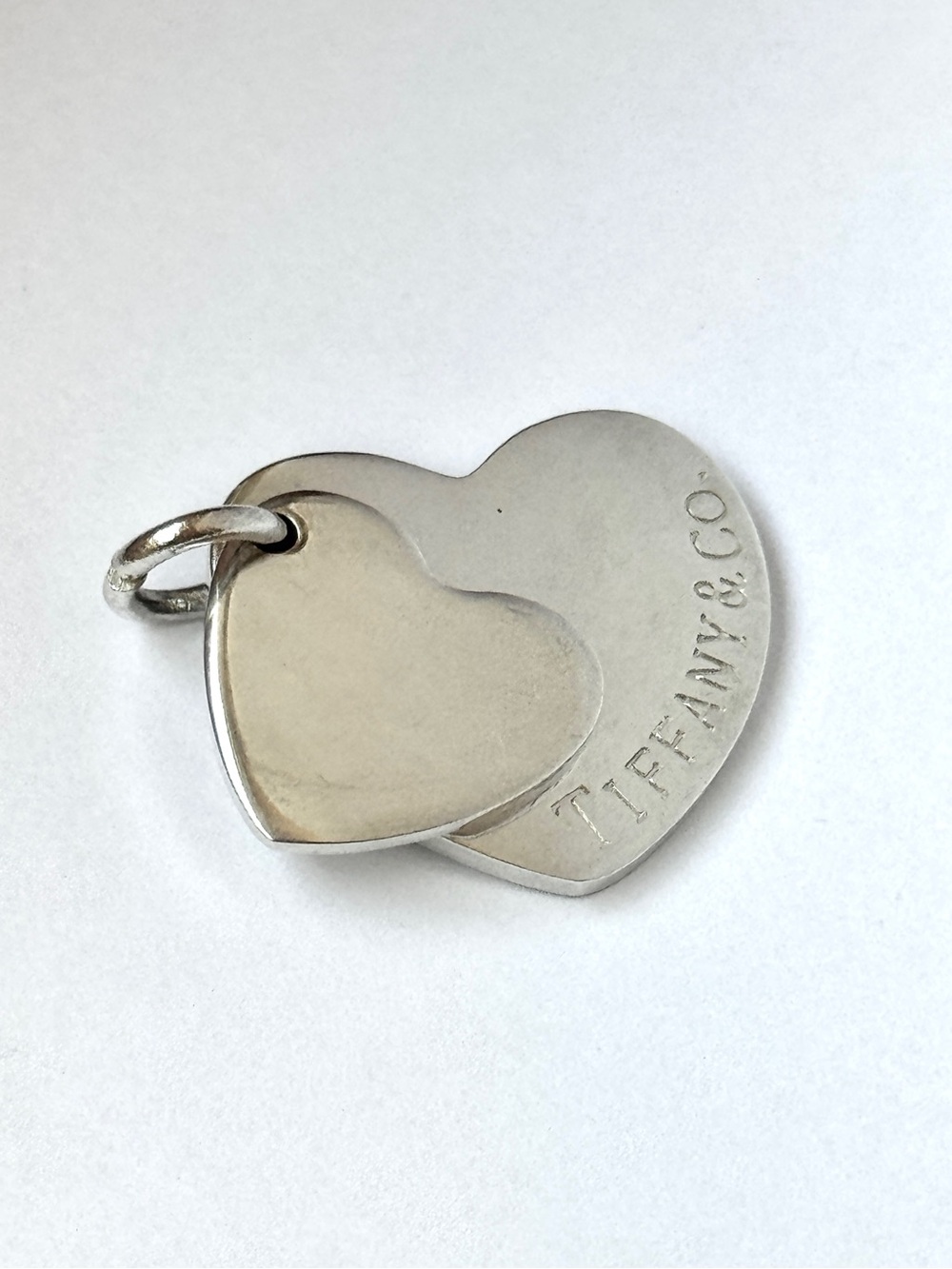 Tiffany & Co. Silver Double Heart Charm Pendant